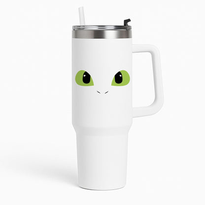 Black Fury Dragon Face Tumbler