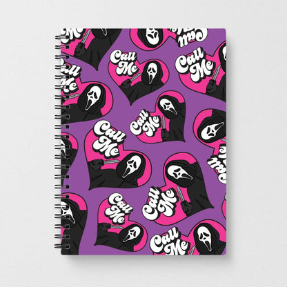 Call Me Heart Pattern Notebook