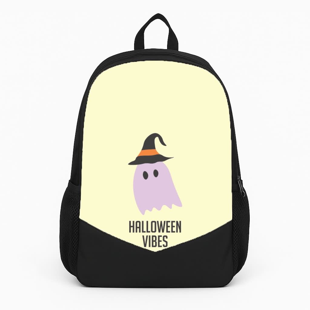 Purple Ghost Halloween Vibes Backpack