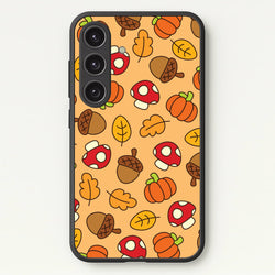 Cartoon Autumn Icons Pattern Galaxy S25 Case