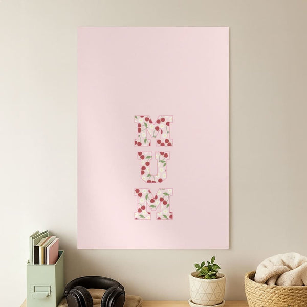 Floral Varsity Mum Poster