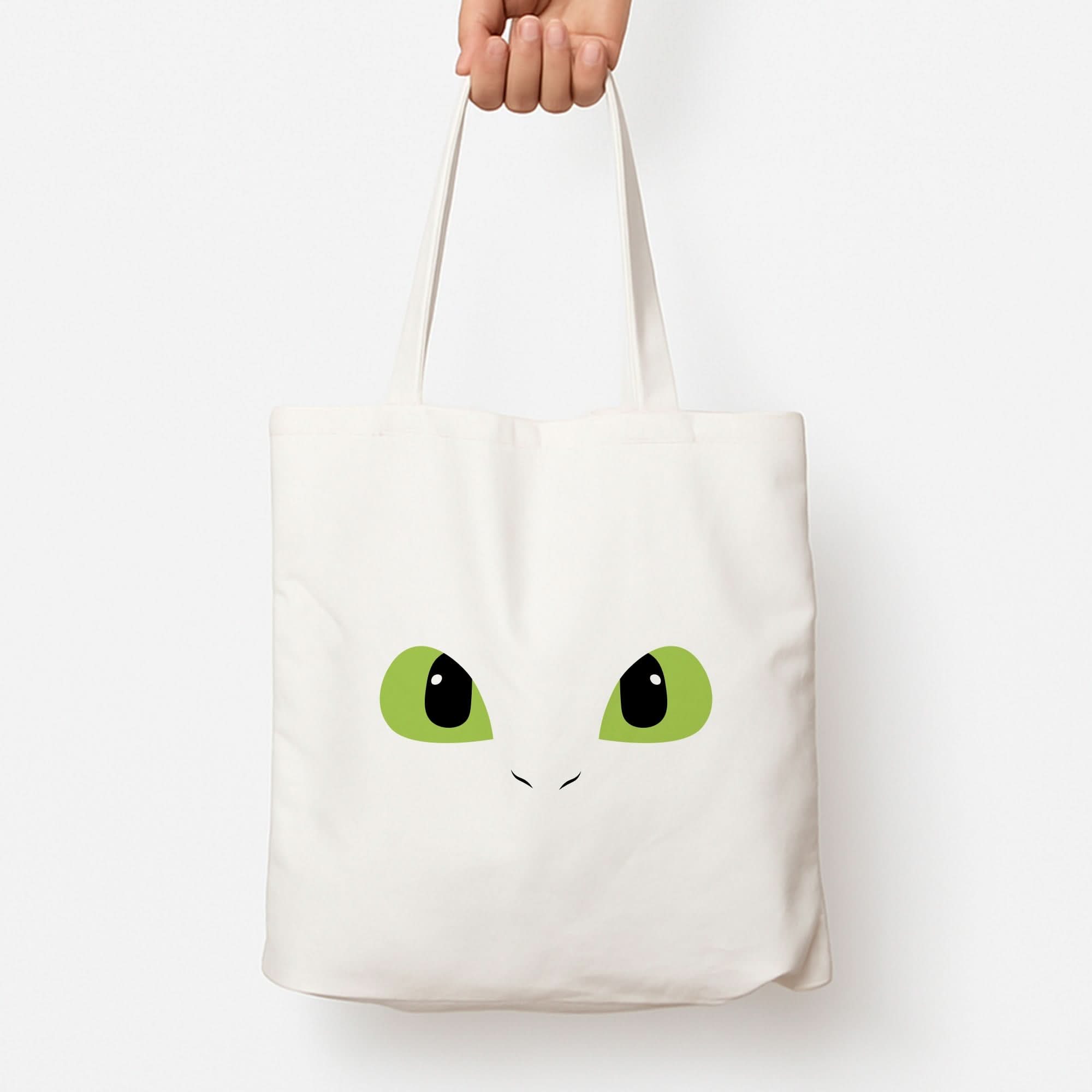 Black Fury Dragon Face Tote Bag