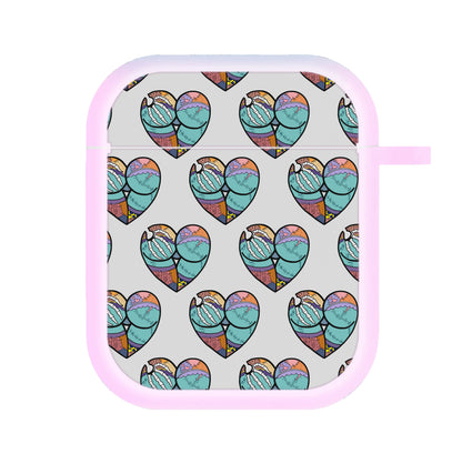 Sally And Jack Heart Pattern - TNBC AirPods Case