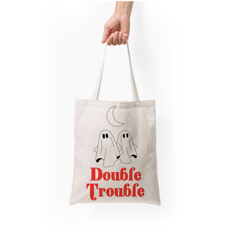 Double Trouble Black Tote Bag