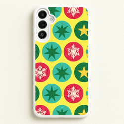 Colourful Abstract Baubles Christmas Pattern Galaxy A34 Case