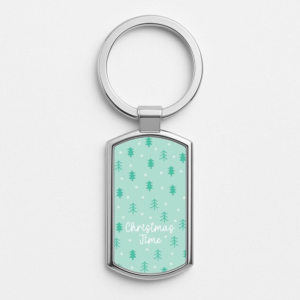 Cute Xmas Trees Pattern Luxury Keyring