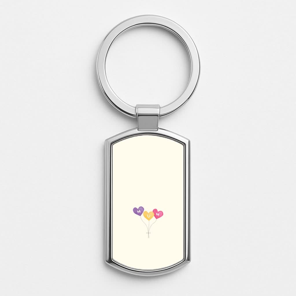 Mum Watercolour Balloons Luxury Keyring