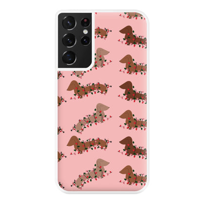 Dachshund Christmas Pattern Phone Case