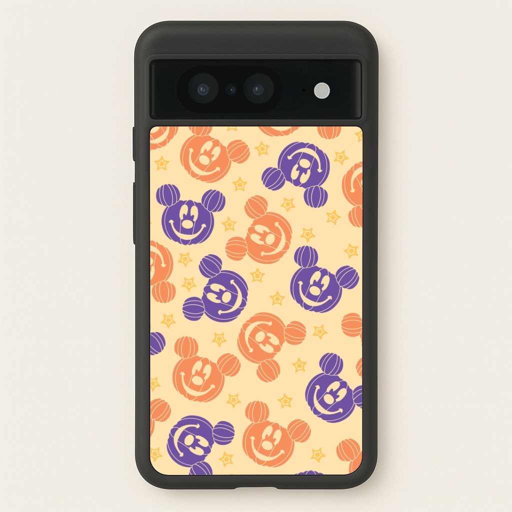 Pumkin Mouse And Stars Pattern Google Pixel 8 Case