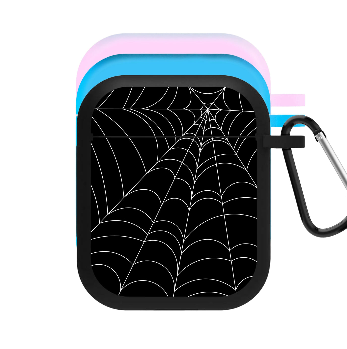 Black Cobwebs Pattern AirPods Case