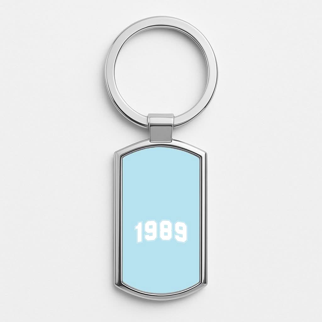 1989 Varsity Silver Metal Keyring