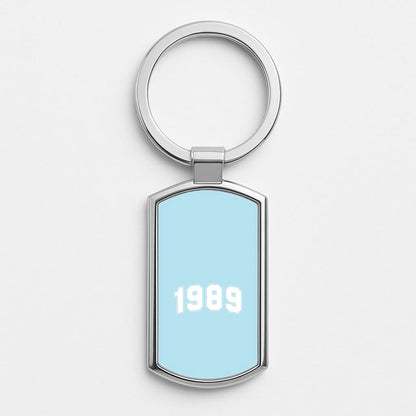 1989 Varsity Silver Metal Keyring