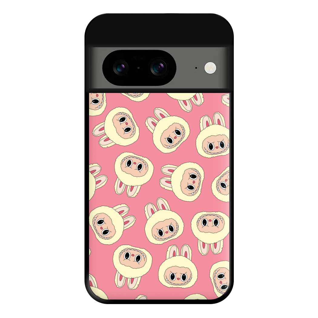 Cute Cream Monster Face Pattern Google Pixel 8a Case
