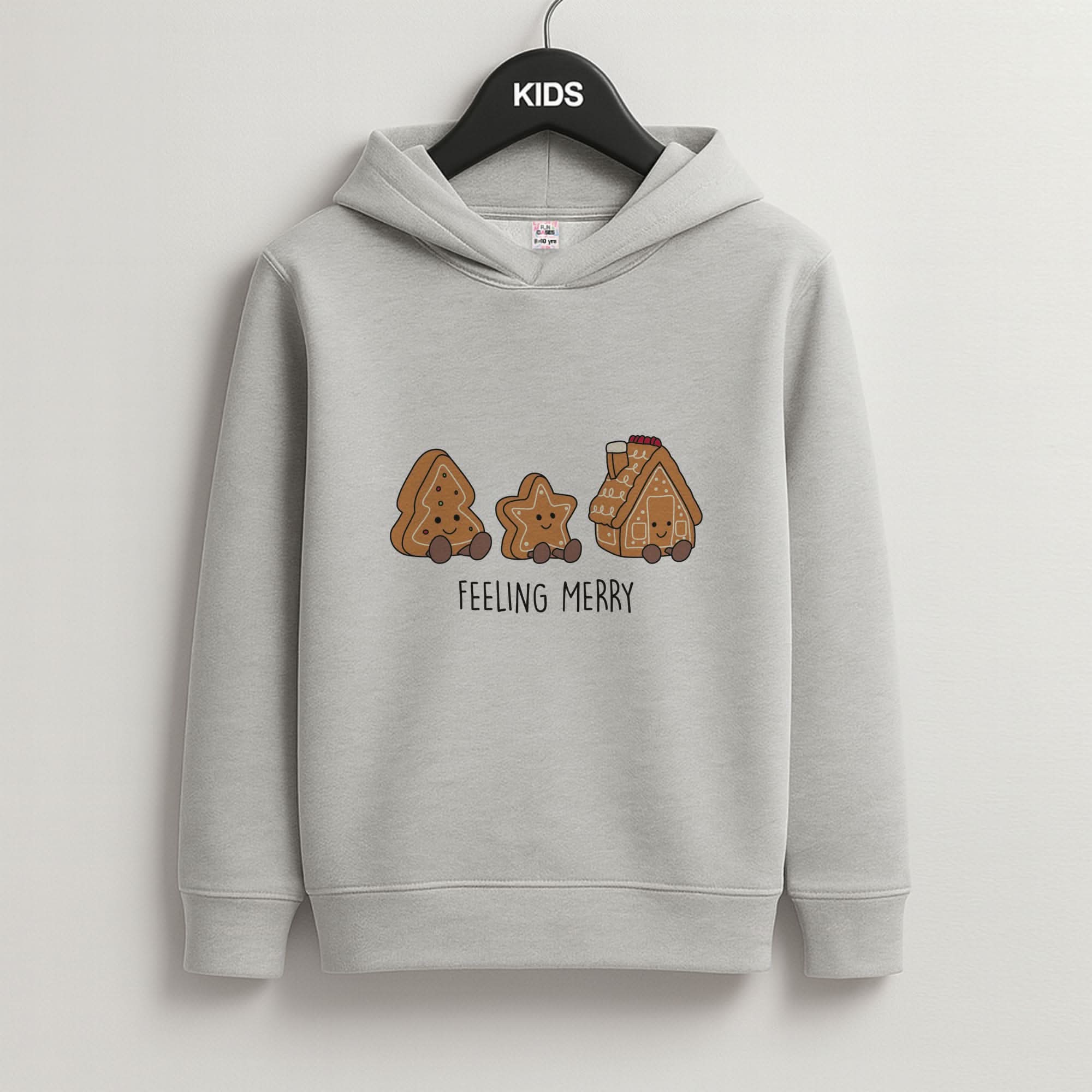 Gingerbread Plushies Quote Grey Kids Hoodie