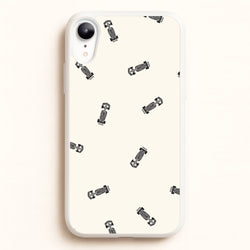 Race Cars Pattern Off White iPhone XR Case