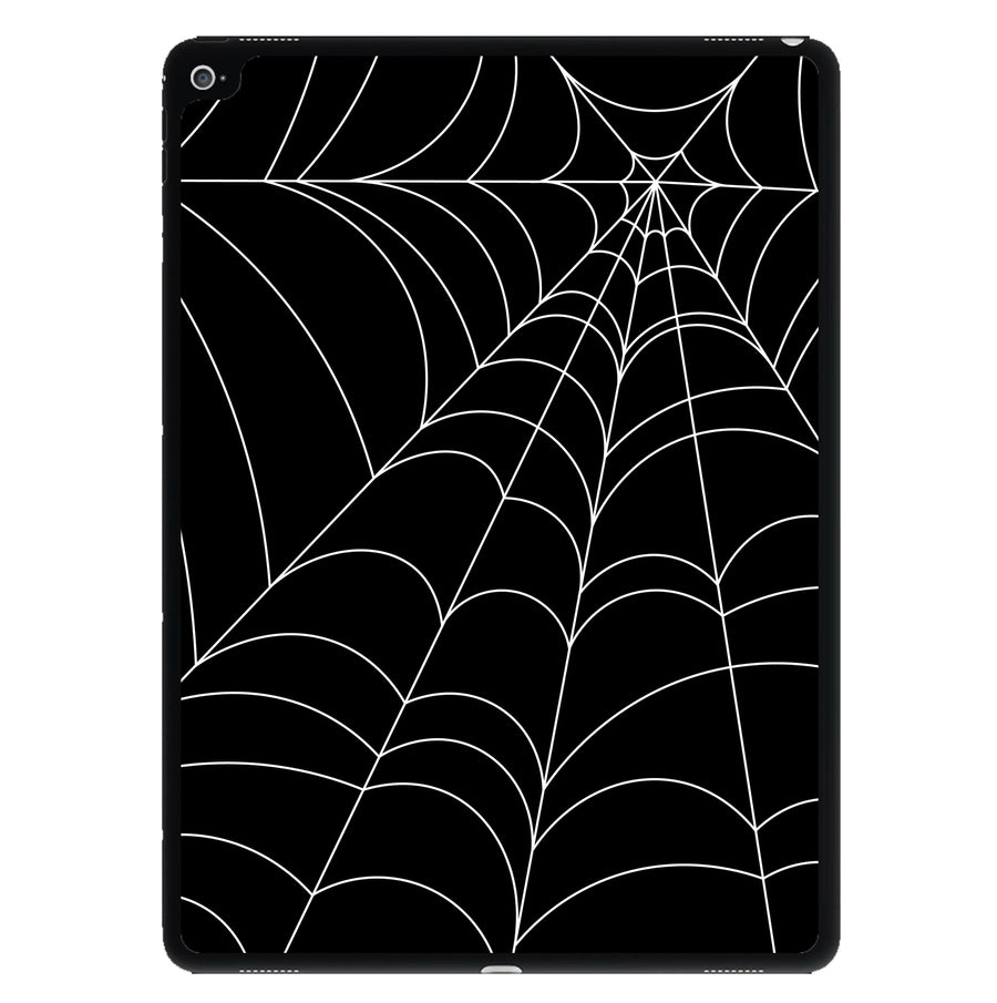 Black Cobwebs Pattern iPad Case