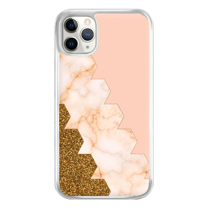 Glitter And Marble Geometric  Phone Case