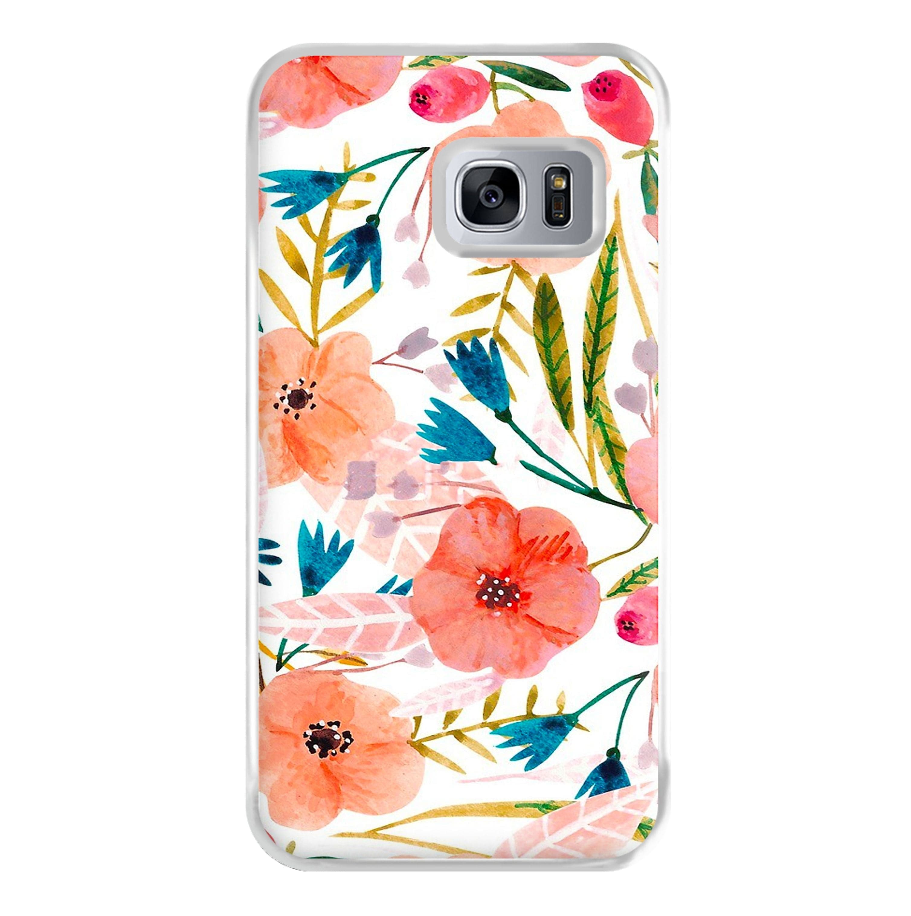 Peach Watercolour Floral Pattern Phone Case