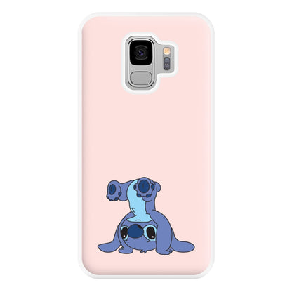 Cute Blue Alien Handstand Galaxy S9 Plus Case