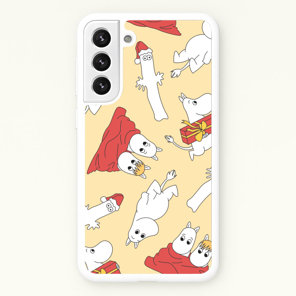 Christmas Mooms Pattern Galaxy S21 Plus Case