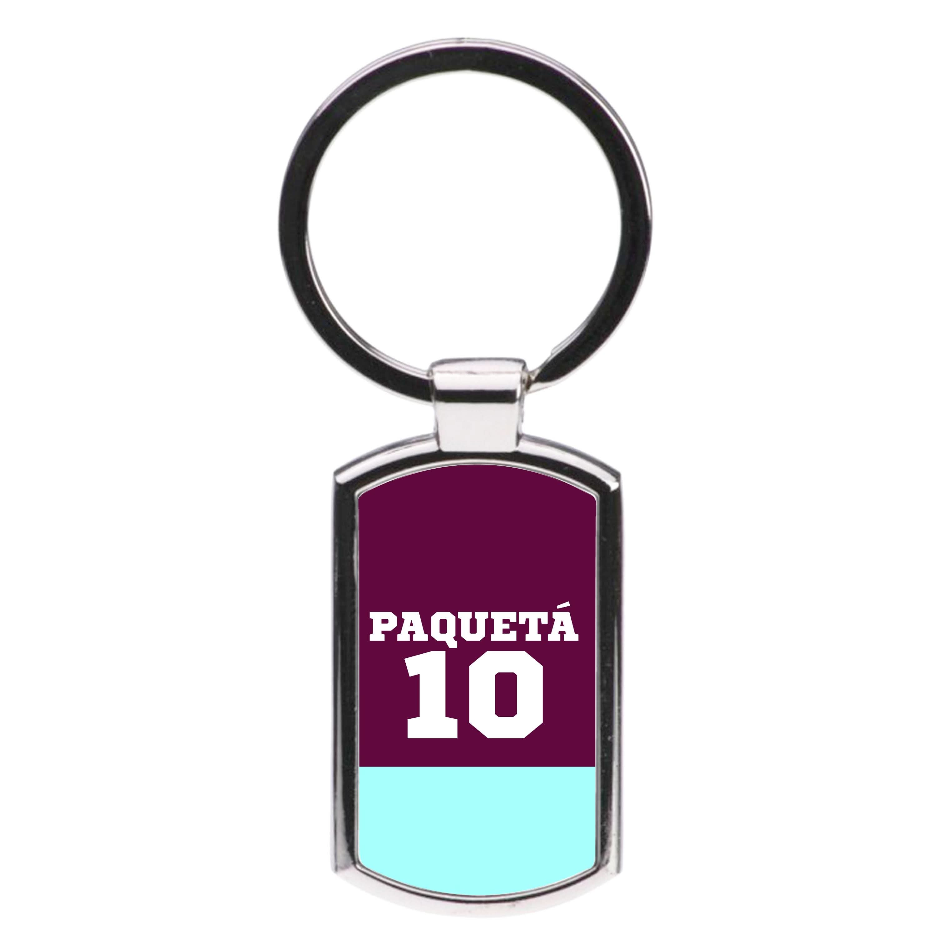 Claret And Light Blue Luxury Keyring