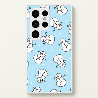 Cartoon Snowmen Pattern Galaxy S24 Ultra Case