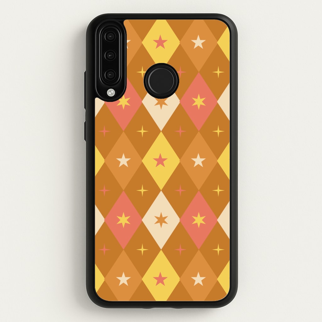 Retro Christmas Argyle Pattern Huawei P30 Lite Case