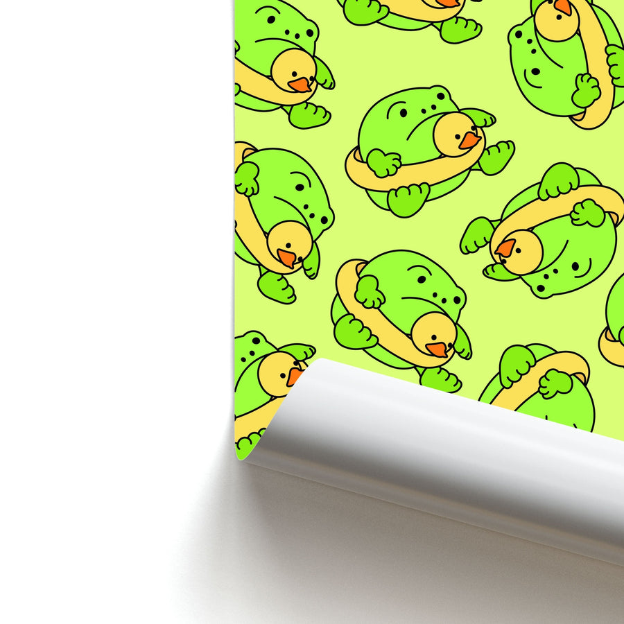 Frog Pattern - Plushy Poster