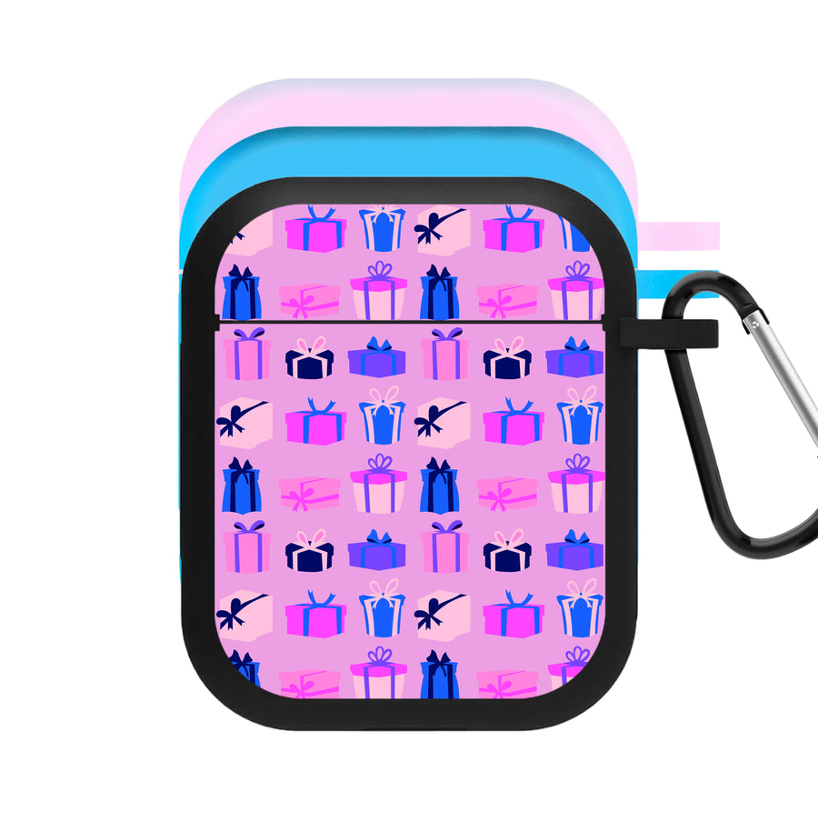 Pink Presents - Christmas Patterns AirPods Case
