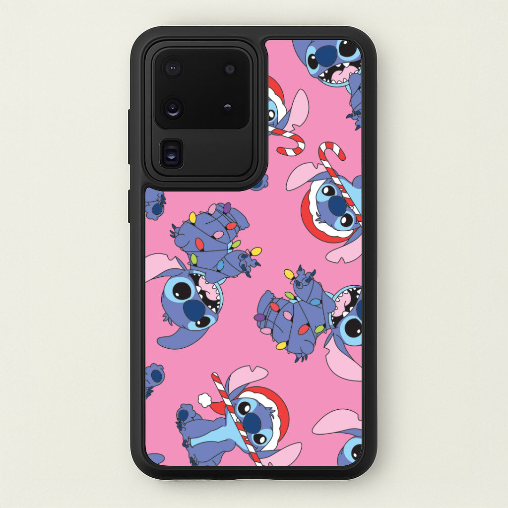 Christmas Cute Blue Alien Pattern Galaxy S20 Ultra Case