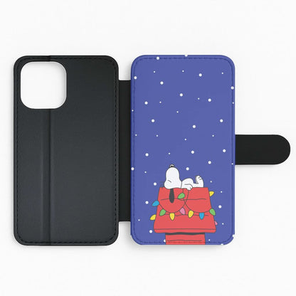 Cartoon Beagle Fairylights Flip Phone Case