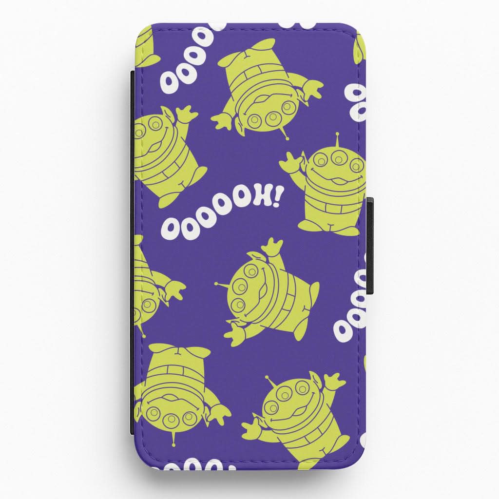 Toy Aliens Silhouette Pattern Flip / Wallet Phone Case