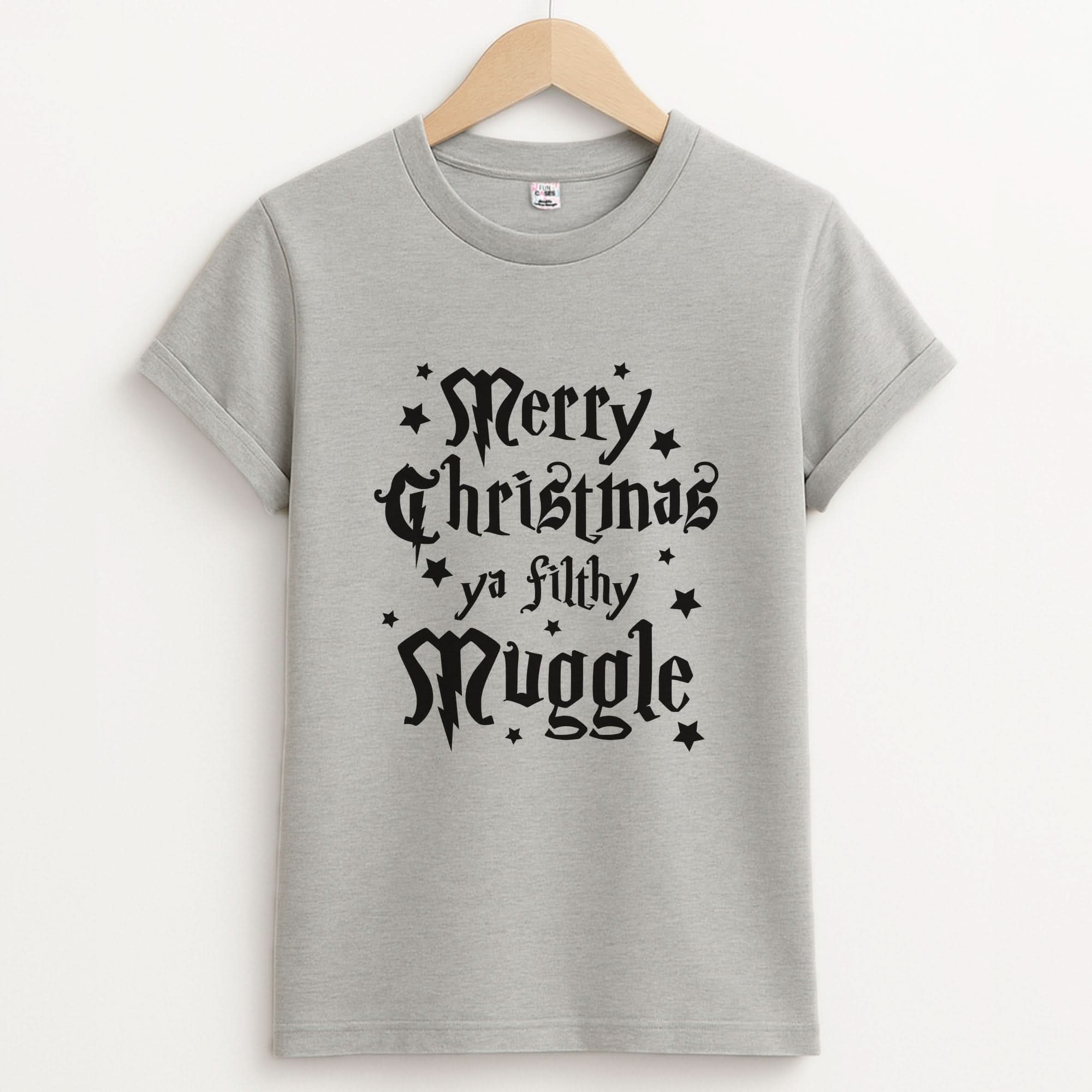 Merry Christmas You Filthy Muggle Unisex Grey T-Shirt