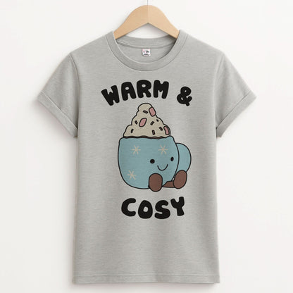 Hot Cocoa Plush Quote Unisex Grey T-Shirt