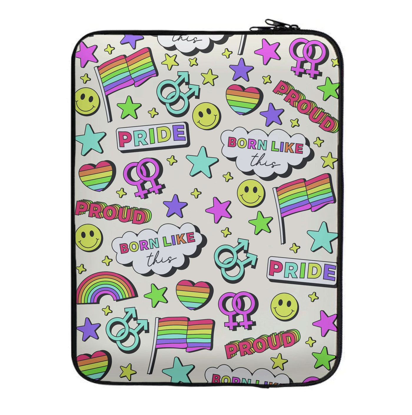 Light Pride Stickers Laptop Sleeve