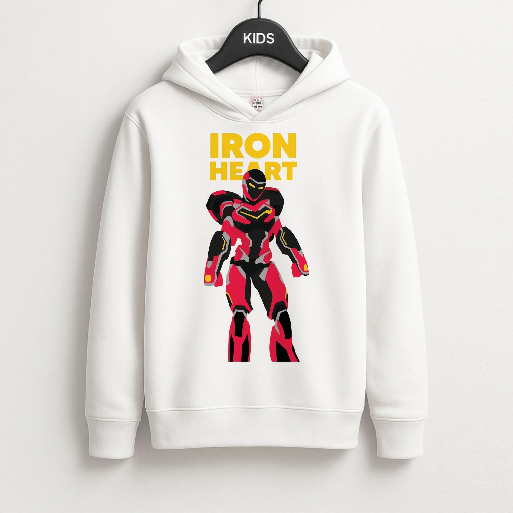 Metal Heart Hero Standing Kids Hoodie