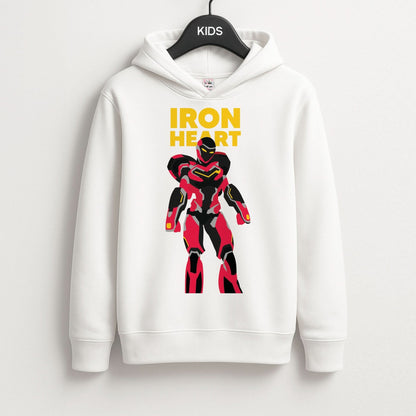 Metal Heart Hero Standing Kids Hoodie