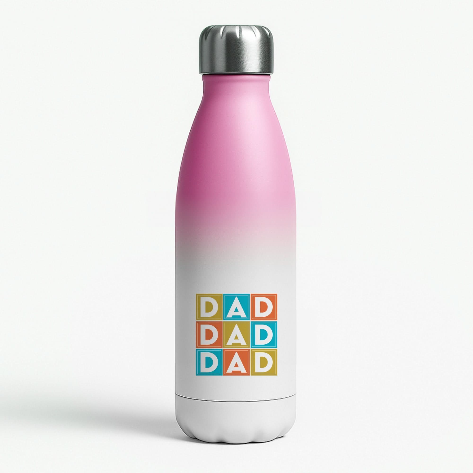 Dad Cubes Pink Water Bottle