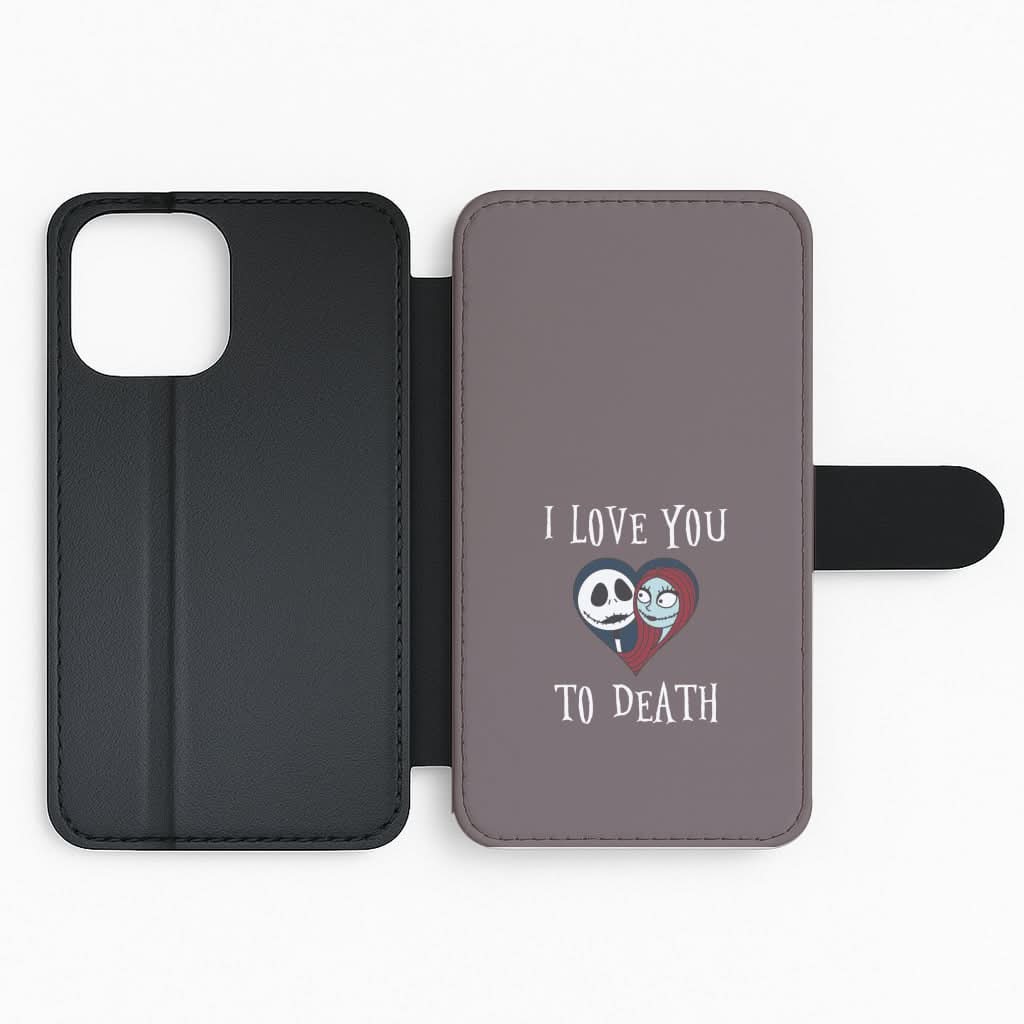 I Love You To Death Heart Flip Phone Case