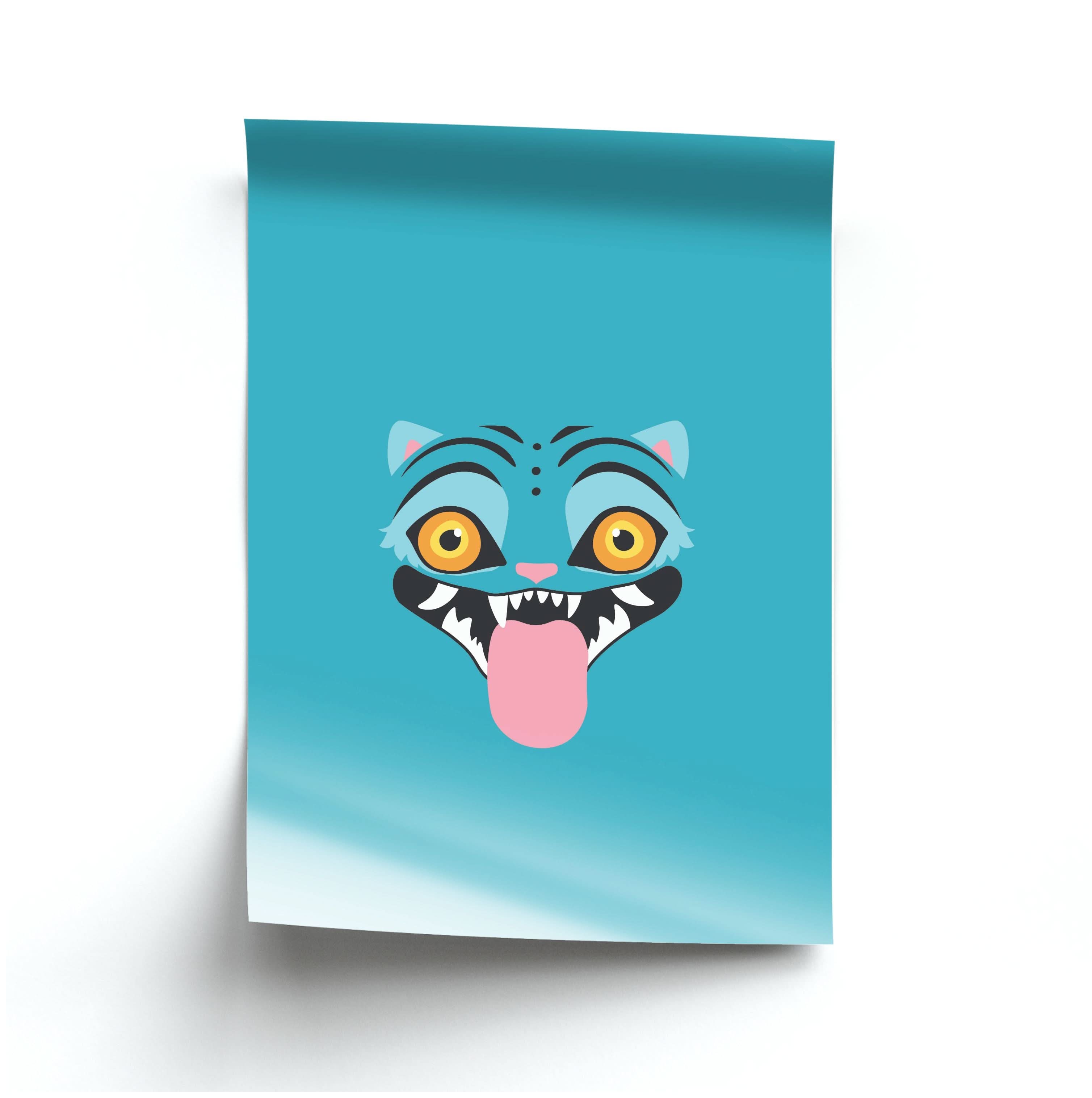 Demon Cat Face Poster