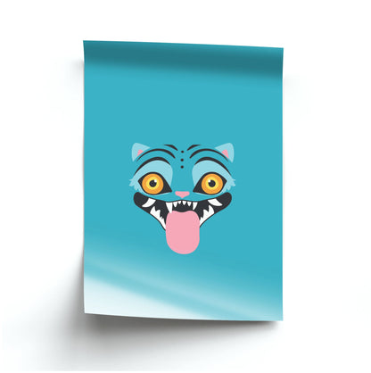 Demon Cat Face Poster