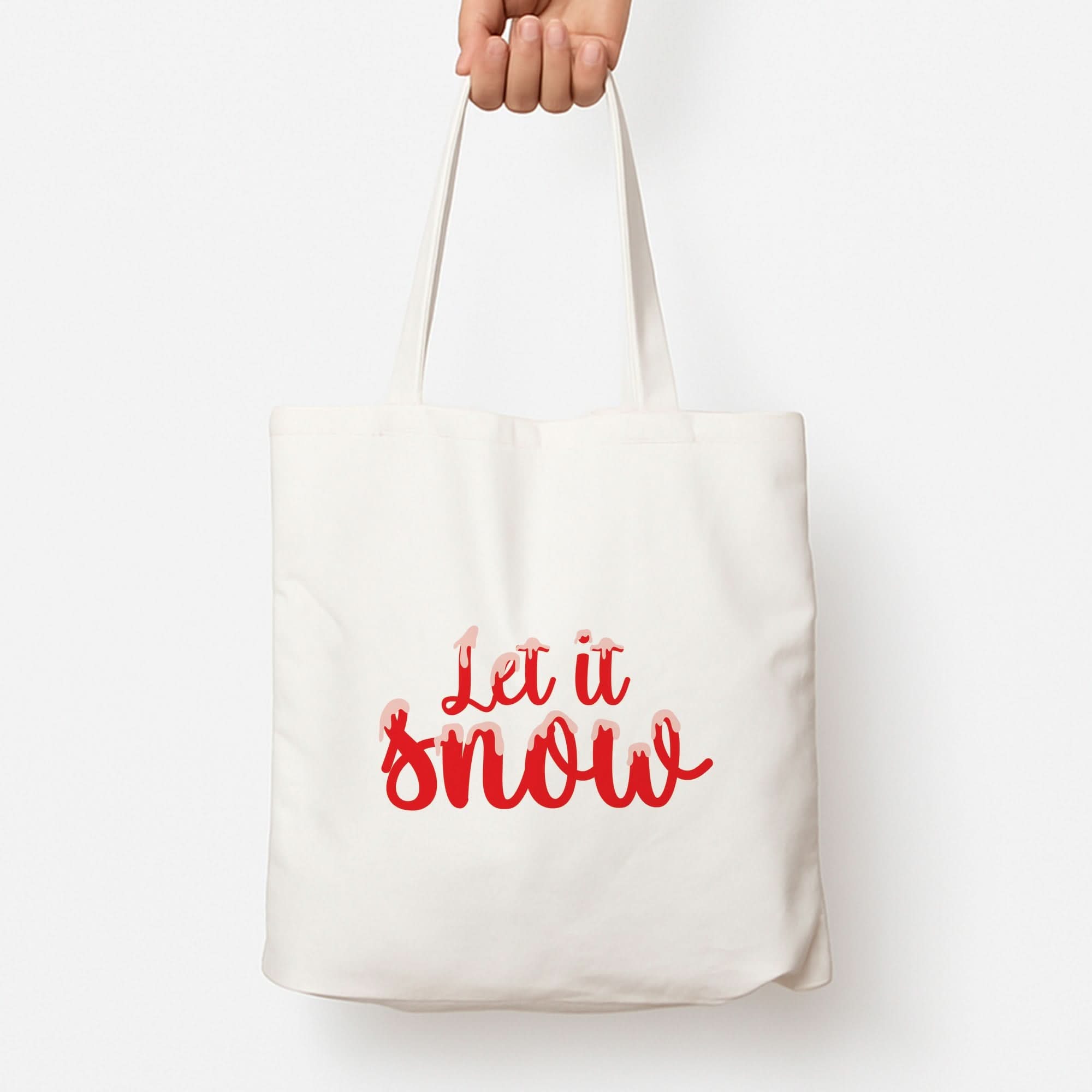 Let It Snow Snowflakes Tote Bag