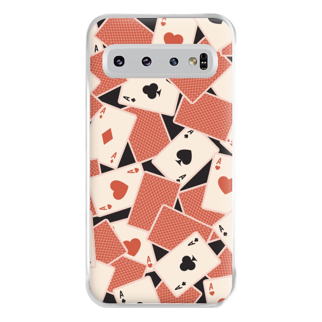 Playing Cards Collage Pattern Galaxy S10 Case