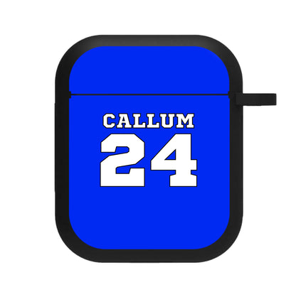 Dark Blue - Personalised Football AirPods Case