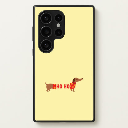 Christmas Jumper Ho Ho Dachshund Galaxy S24 Ultra Case
