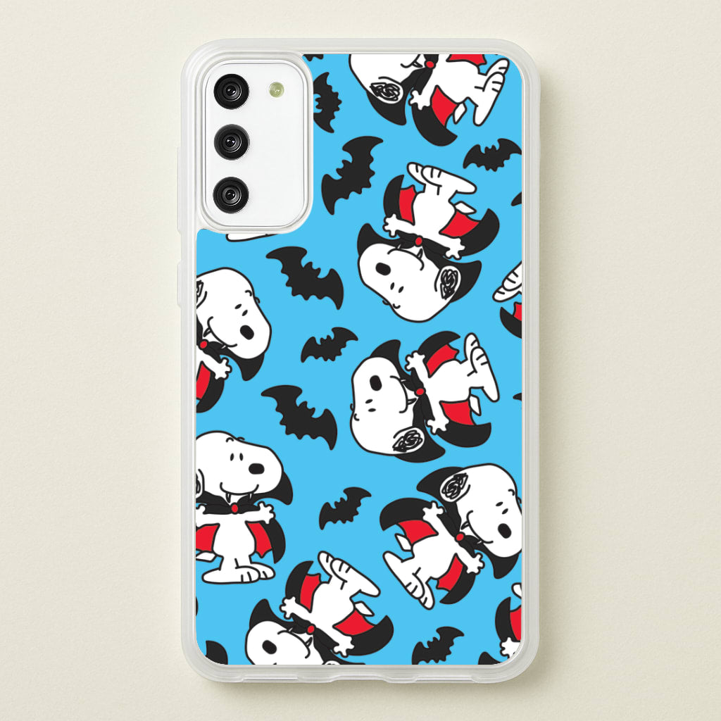 Cartoon Beagle Vampire And Bats Pattern Galaxy A41 Case
