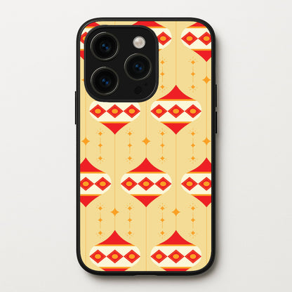 Abstract Christmas Baubles Pattern iPhone 14 Pro Case