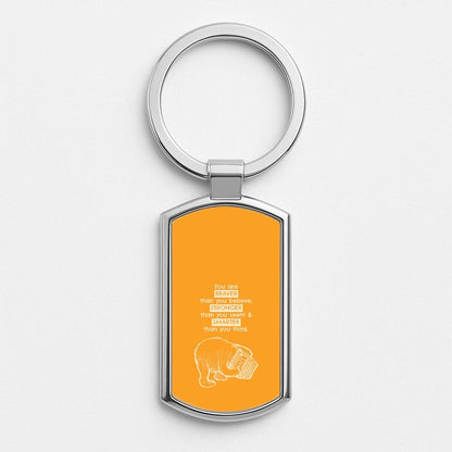 You Are Braver Silver Metal Keyring