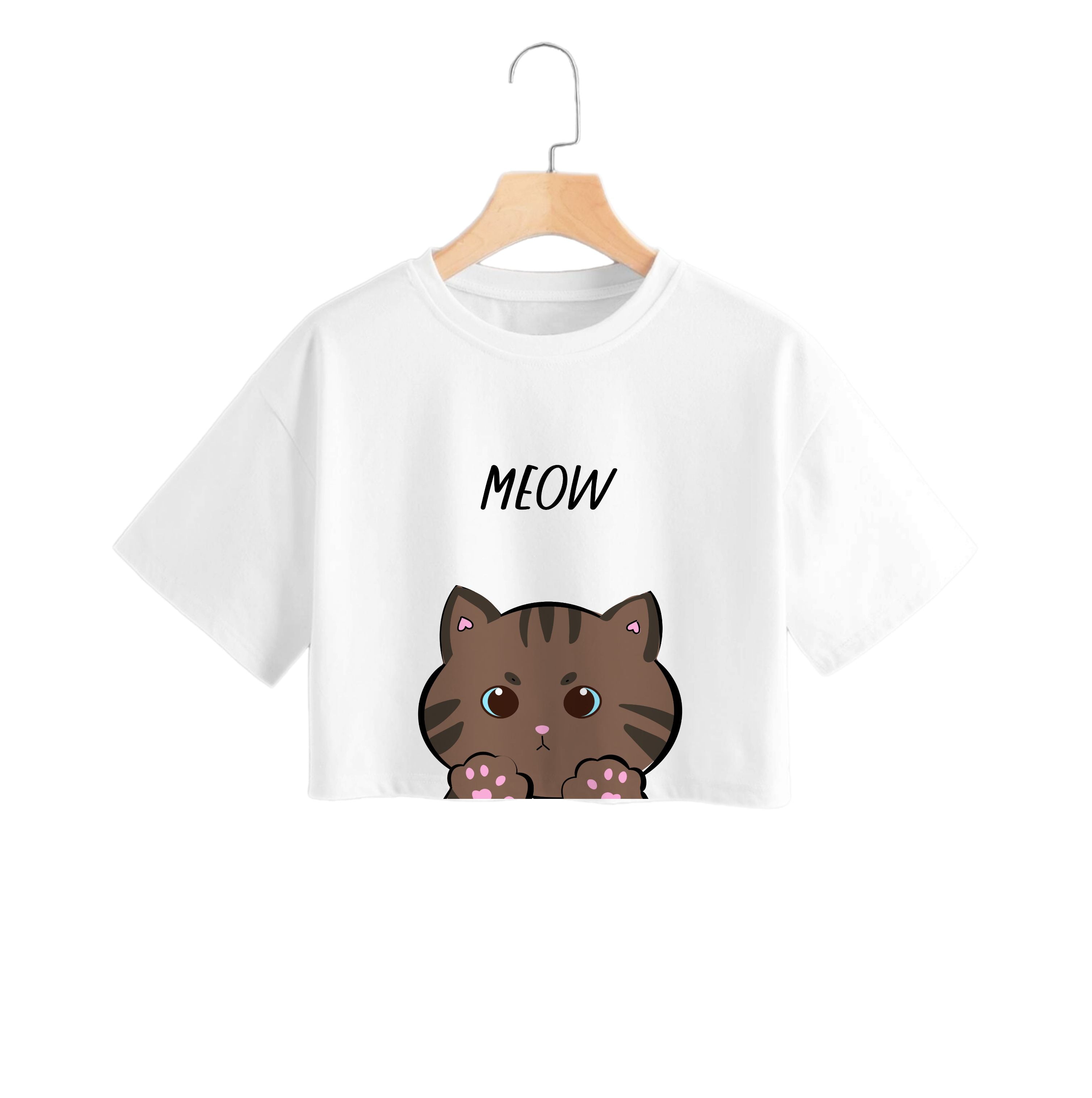 Meow Purple - Cats Crop Top