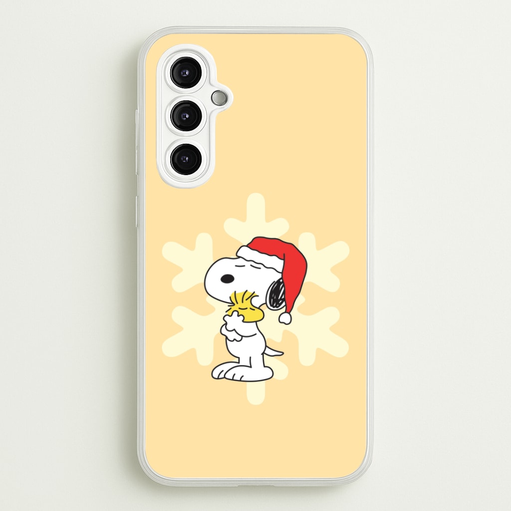Christmas Cartoon Beagle And Bird  Galaxy A14 Case